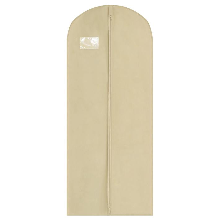 Husa de protectie haine Cosma, crem, 160 x 60 x15 cm burduf lateral